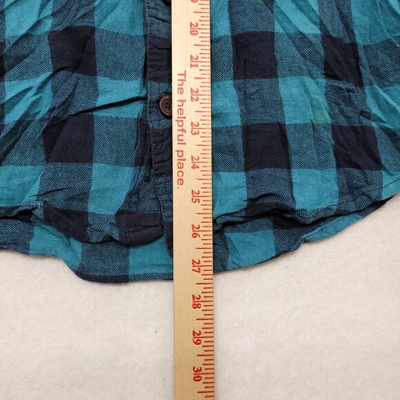 Urban Pipeline Gingham Flannel Button Up Shirt Mens Size Small S Green Black - Picture 8 of 10
